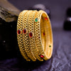 Sukkhi Drop-Dead Multicolor Polki Stone Gold Plated Traditional Set Of 4 Bangles for Women