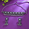 Sukkhi Exquisite White Austrian Stone Oxidised Traditional Necklace Set for Women