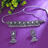 Sukkhi Magnificent White Austrian Stone Oxidised Traditional Necklace Set for Women