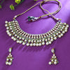 Sukkhi Flashy White Pearl Gold Plated Traditional Necklace Set for Women