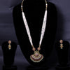 Sukkhi Snazzy White austrian Stone Gold Plated Traditional Necklace Set for Women