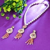 Sukkhi High-Grade Peach Pearl Gold Plated Traditional Necklace Set for Women