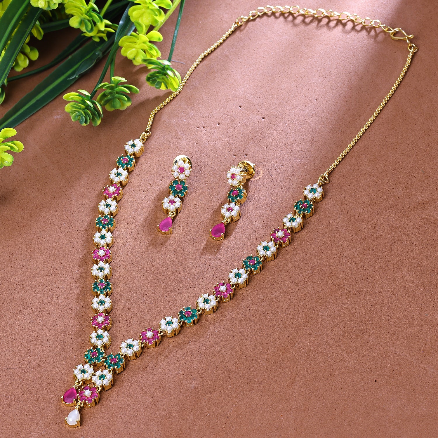 Sukkhi Tempting Multicolor Kundan Gold Plated Traditional Necklace Set for Women