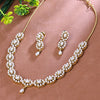 Sukkhi Charismatic White And Golden Austrian Stone Gold Plated Traditional Necklace Set for Women