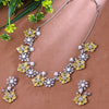 Sukkhi Magnetic Yellow And Silver Austrian Stone Rhodium Plated Traditional Necklace Set for Women
