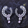 Sukkhi Splendid Silver CZ Stone Rhodium Plated Dangler Earrings for Women