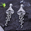 Sukkhi Sublime Silver CZ Stone Rhodium Plated Dangler Earrings for Women