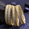 Sukkhi Zingy Golden Reversible Stone Gold Plated Traditional Set Of 4 Bangles for Women