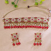 Sukkhi Absorbing Red Kundan Gold Plated Traditional Necklace Set for Women