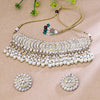 Sukkhi Arresting White Kundan Gold Plated Traditional Necklace Set for Women