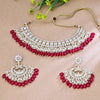 Sukkhi Gripping Red Kundan Gold Plated Traditional Necklace Set for Women