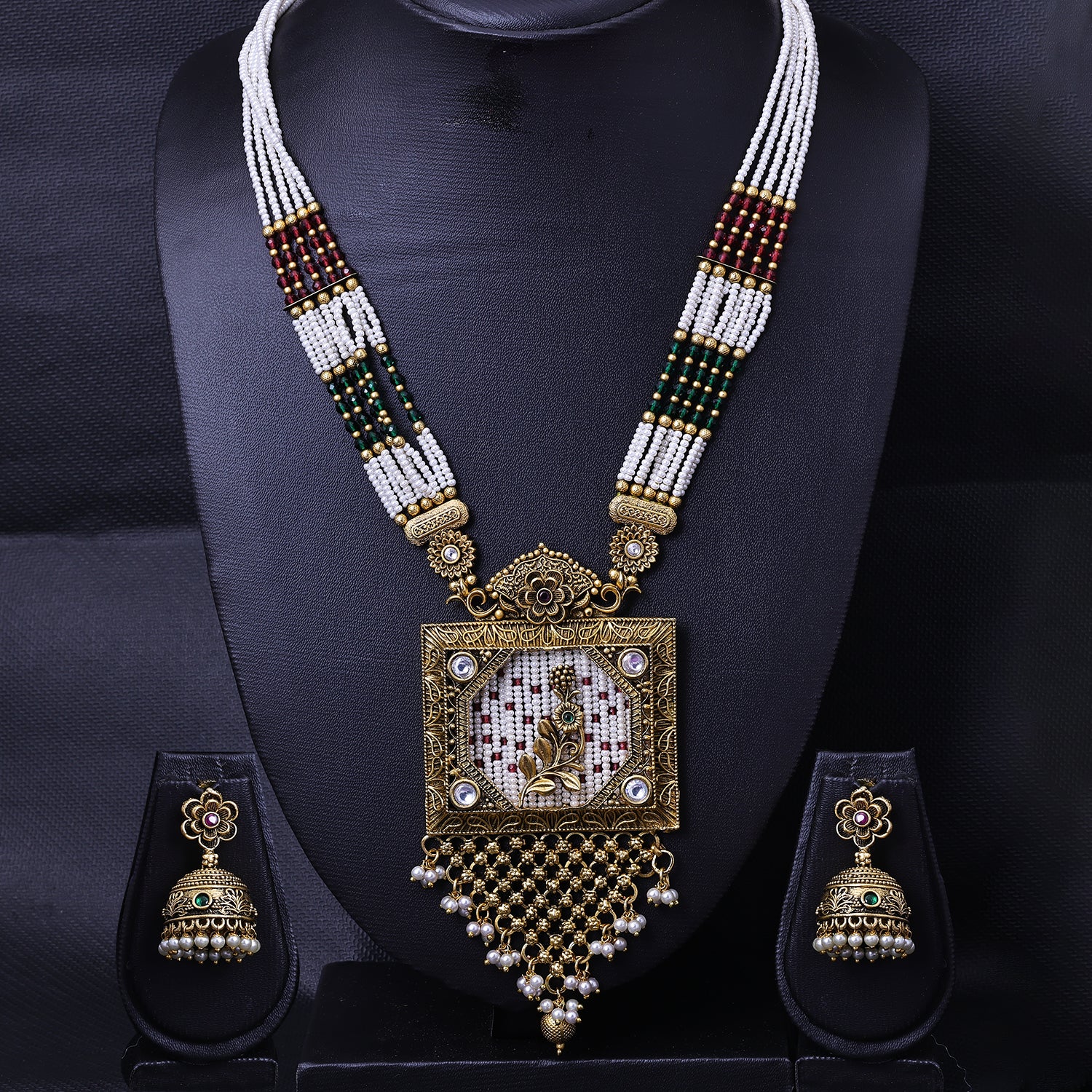 Sukkhi Tempting Multicolor Kundan Gold Plated Traditional Necklace Set for Women