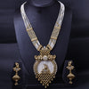 Sukkhi Exciting Golden And White Austrian Stone Gold Plated Traditional Necklace Set for Women