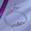 Sukkhi Charming Silver CZ Stone Rhodium Plated Party Wear Bracelet for Women