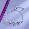 Sukkhi Elfin Silver CZ Stone Rhodium Plated Party Wear Bracelet for Women