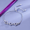 Sukkhi Glamorous Silver CZ Stone Rhodium Plated Party Wear Bracelet for Women