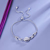 Sukkhi Glamour Silver CZ Stone Rhodium Plated Party Wear Bracelet for Women