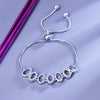 Sukkhi Gorgeous Silver CZ Stone Rhodium Plated Party Wear Bracelet for Women