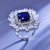 Sukkhi Junoesque Blue And Silver CZ Stone Rhodium Plated Traditional Finger Ring for Women