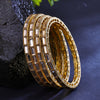 Sukkhi Chocolate-Box Golden Color Stone Gold Plated Traditional Set Of 4 Bangles for Women