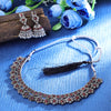 Sukkhi Elegant Oxidised Floral Choker Necklace Set For Women