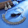 Sukkhi Elegant Oxidised Floral Choker Necklace Set For Women