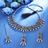 Sukkhi Graceful Oxidised Floral Choker Necklace Set For Women