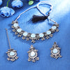 Sukkhi Astonish Oxidised Peacock Choker Necklace Set For Women