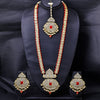 Sukkhi Floral Gold Plated Long Haram Necklace Set For Women