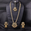 Sukkhi Floral Gold Plated Long Haram Necklace Set For Women