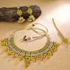 Sukkhi Sparkling Gold Plated Choker Necklace Set For Women