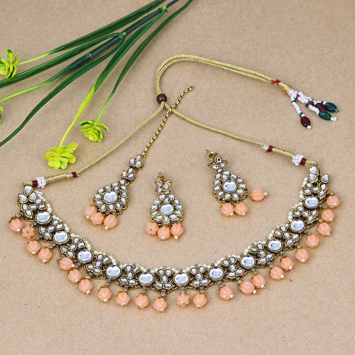 Sukkhi Laxmi Gold Plated Choker Necklace Set For Women