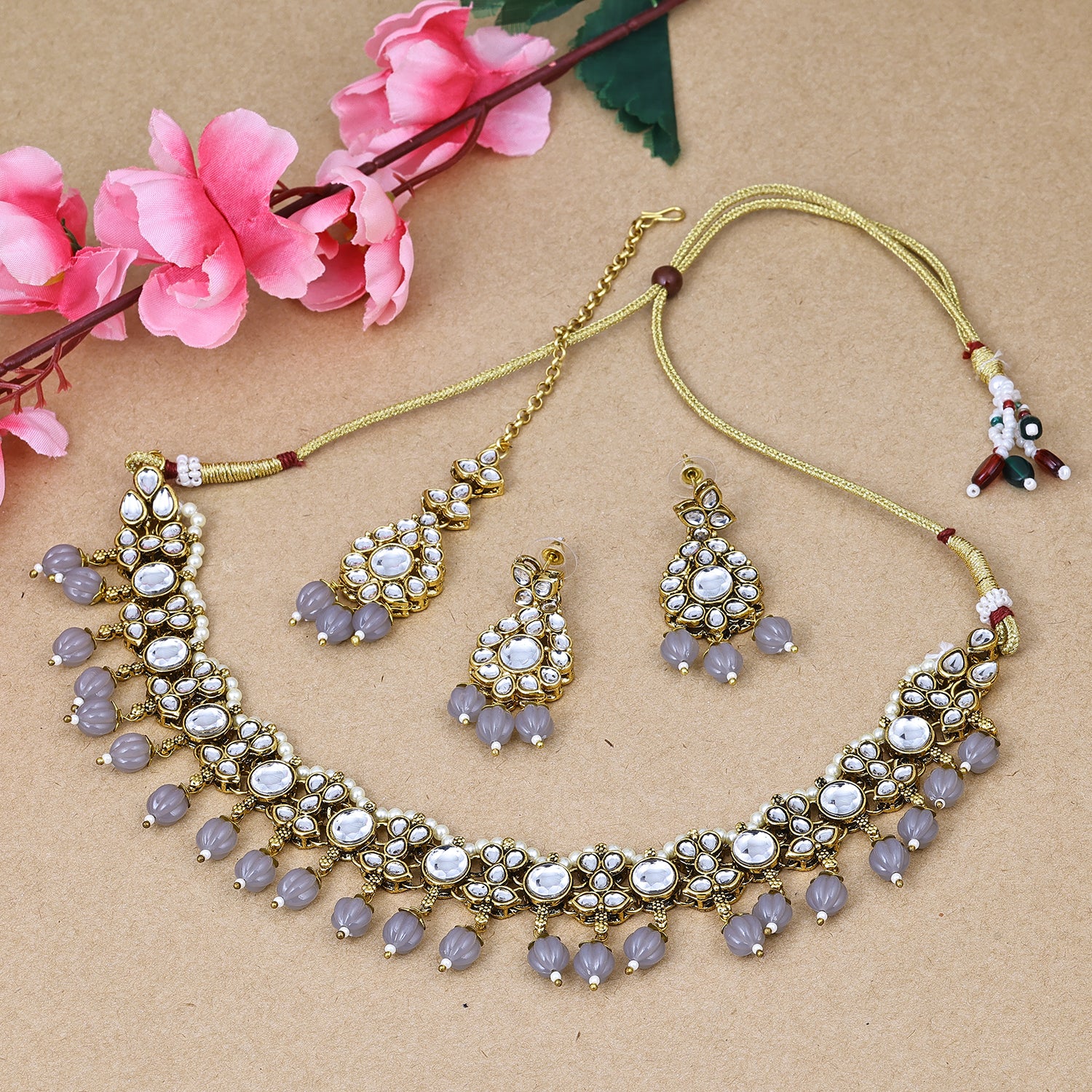 Sukkhi Laxmi Gold Plated Choker Necklace Set For Women