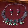 Sukkhi Graceful Oxidised Choker Necklace Set For Women