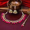 Sukkhi Simple Gold Plated Choker Necklace Set For Women