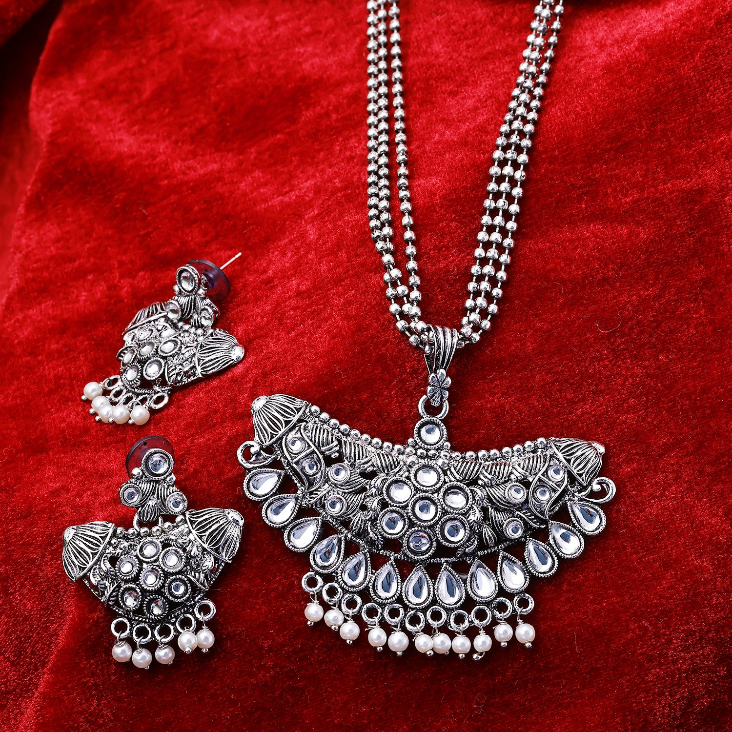 Sukkhi Exclusive Oxidised Long Haram Necklace Set For Women