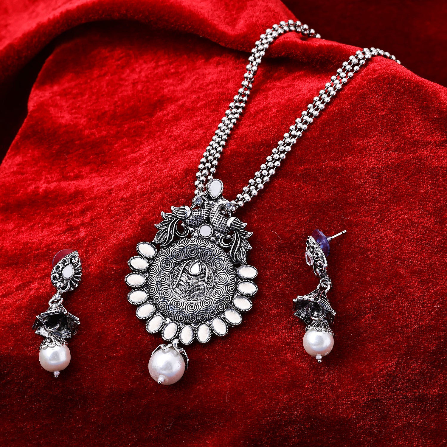 Sukkhi Incredible Oxidised Long Haram Necklace Set For Women