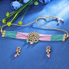 Sukkhi Marvellous Gold Plated Choker Necklace Set For Women
