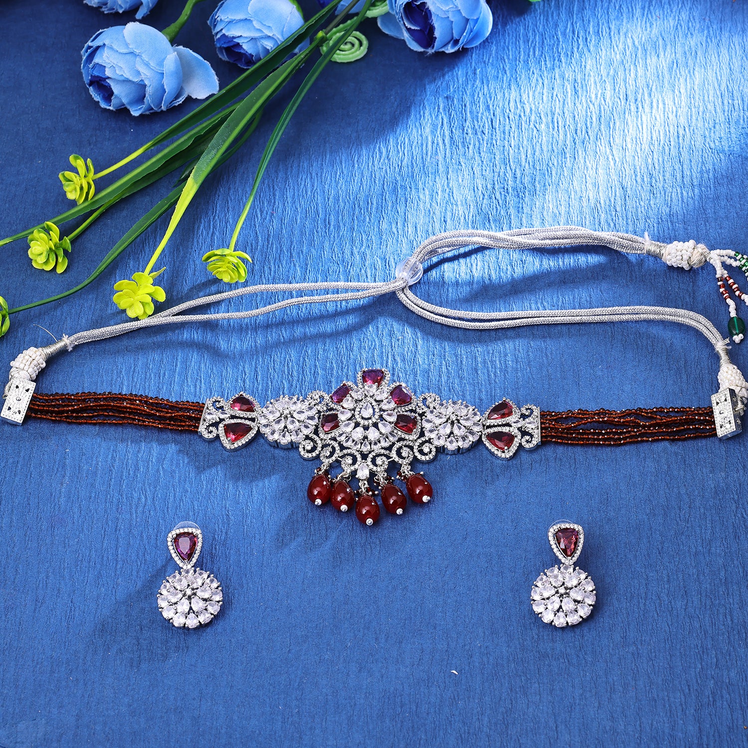 Sukkhi Elegant Gold Plated Choker Necklace Set For Women