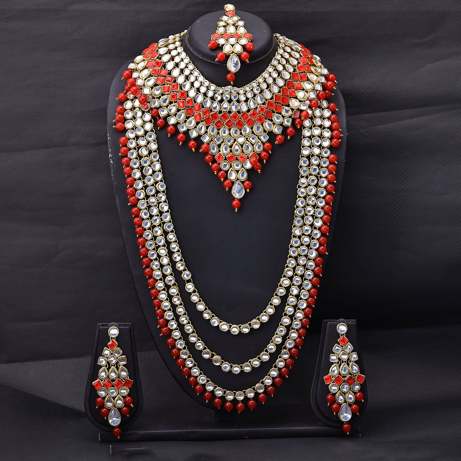 Sukkhi Trendy Gold Plated Dual Necklace Necklace Set For Women