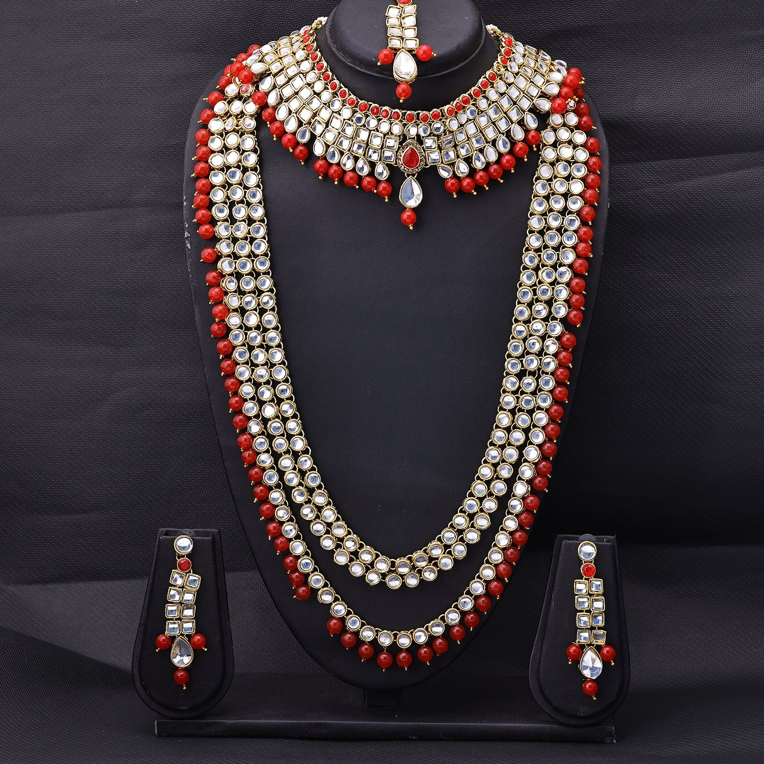 Sukkhi Antique Gold Plated Dual Necklace Necklace Set For Women