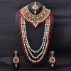 Sukkhi Antique Gold Plated Dual Necklace Necklace Set For Women