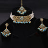 Sukkhi Shimmering Gold Plated Choker Necklace Set For Women