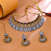 Sukkhi Gold Gold Plated Choker Necklace Set For Women