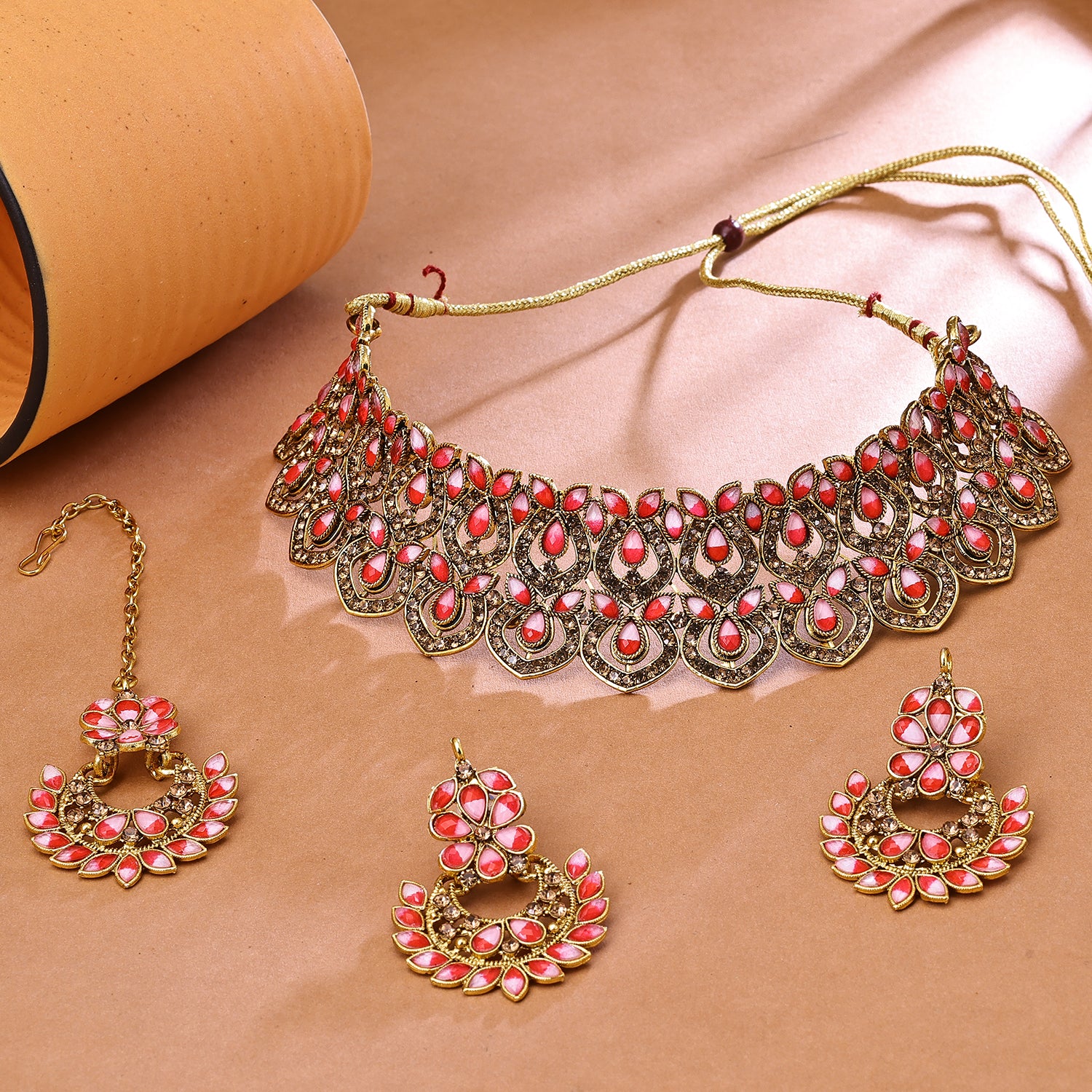 Sukkhi Exclusive Gold Plated Choker Necklace Set For Women