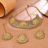 Sukkhi Gold Gold Plated Choker Necklace Set For Women