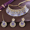 Sukkhi Pretty Gold Plated Choker Necklace Set For Women