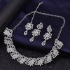 Sukkhi Fashionable Rhodium Plated Choker Necklace Set For Women