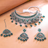 Sukkhi Dazzling Oxidised Choker Necklace Set For Women