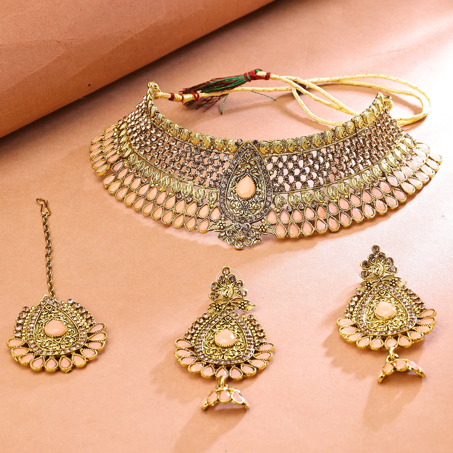 Sukkhi Trendy Gold Plated Choker Necklace Set For Women